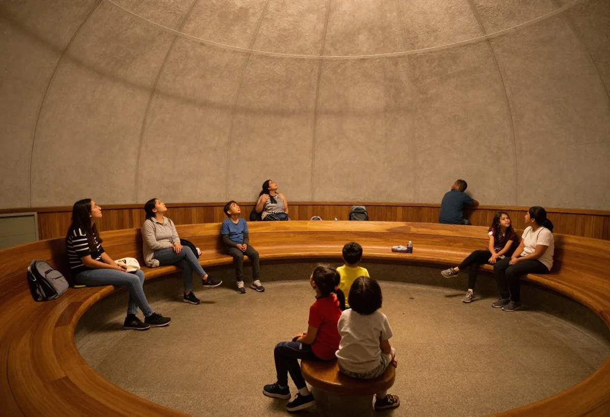 Familias en una sala interactiva del museo en Medellín