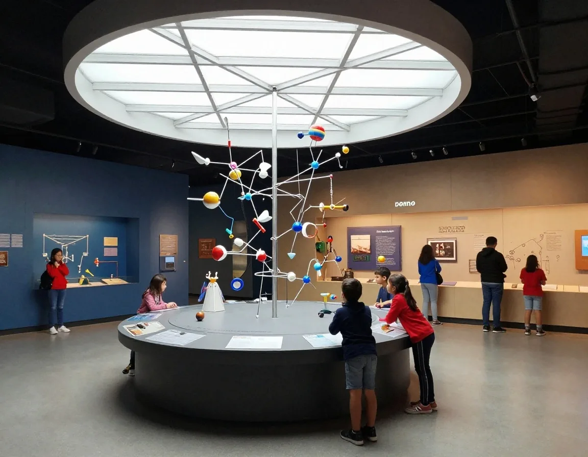 Sala interactiva del museo en Medellín con visitantes