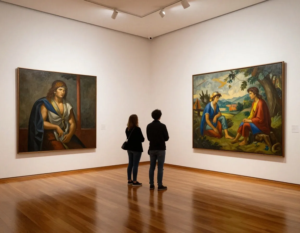 Salas del Museo de Antioquia con arte colombiano