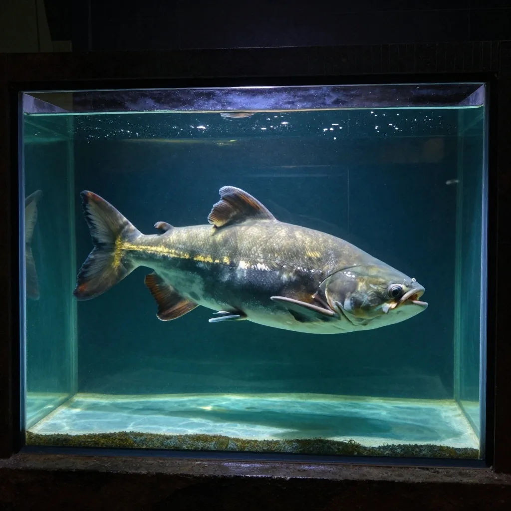 Pirarucú en el acuario de Parque Explora