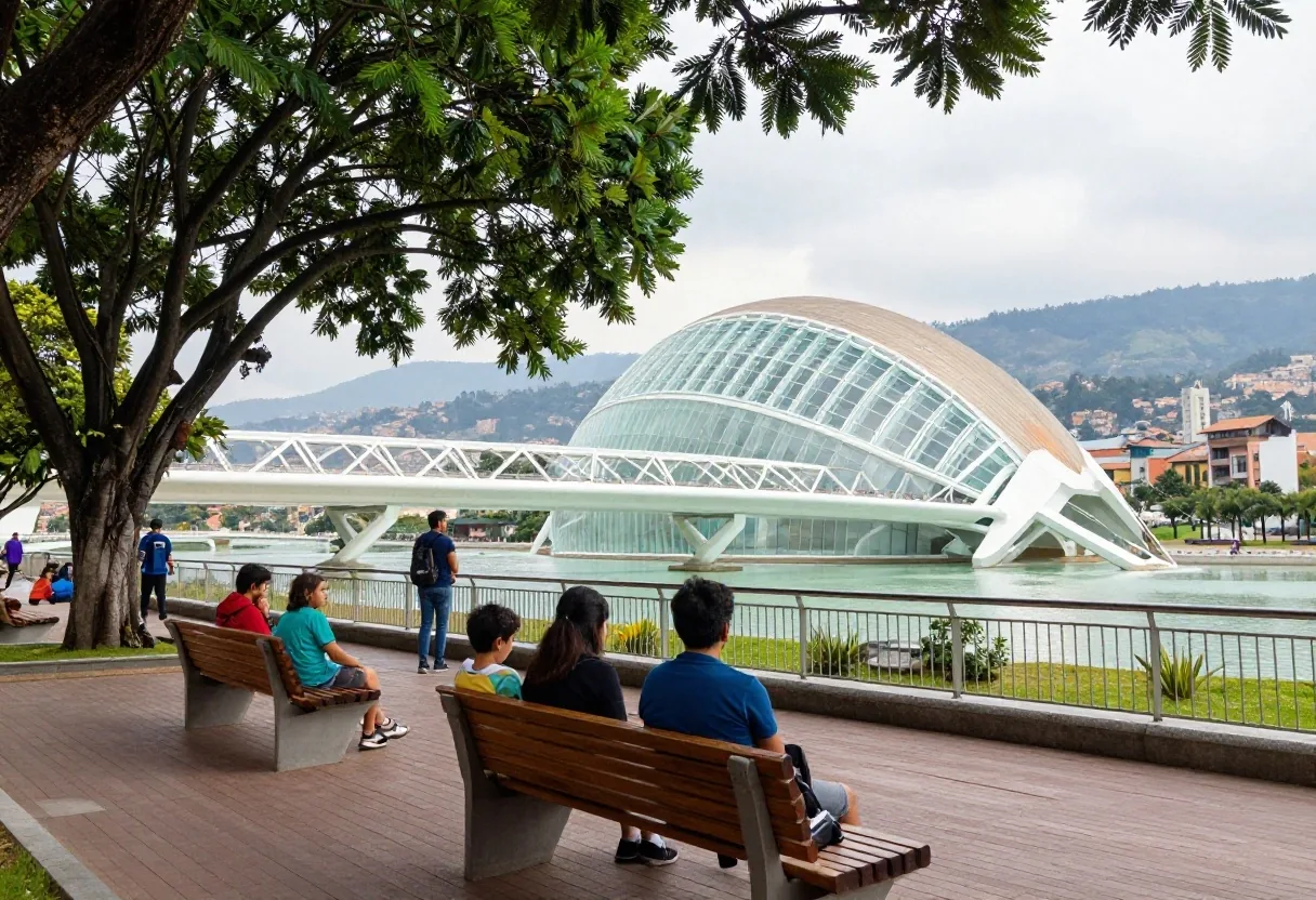 Terrazas y puentes de Parque Explora