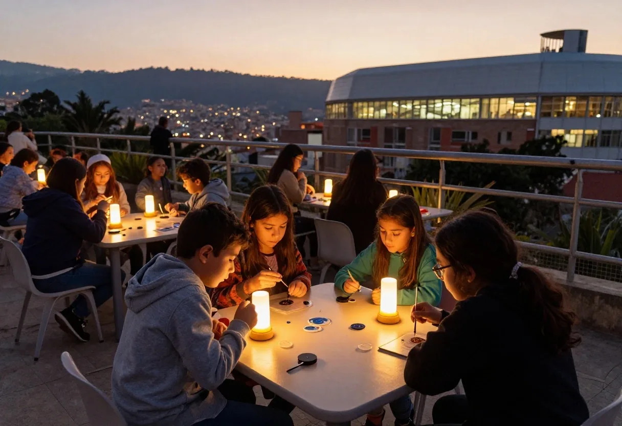 Observación con telescopios en una noche especial junto al Planetario